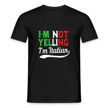 Italienisch Italia Italien - Männer T-Shirt - Schwarz - Vorne - AI Model Male 178 light (178cm)