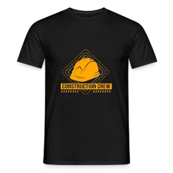 Children's birthday party construction site - Men's T-Shirt - black - Front - AI Model Male 178 light (178cm)
