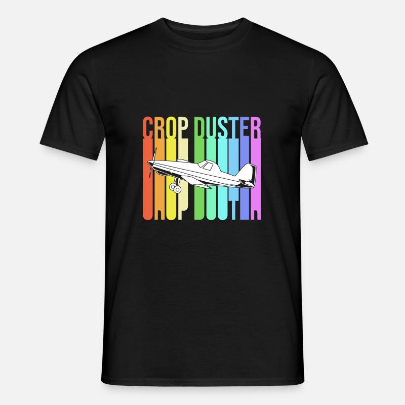 Crop Duster Airplane Pilot Gift - Men's T-Shirt - black