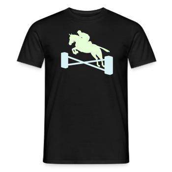 show jumping - Men's T-Shirt - black - Front - AI Model Male 178 light (178cm)