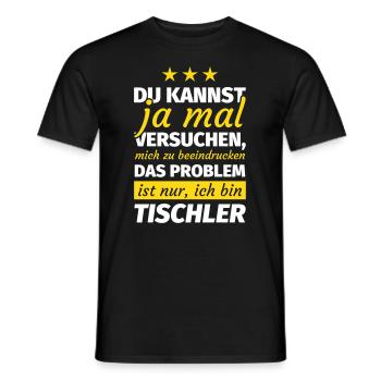 Tischler - Männer T-Shirt - Schwarz - Vorne - AI Model Male 178 light (178cm)