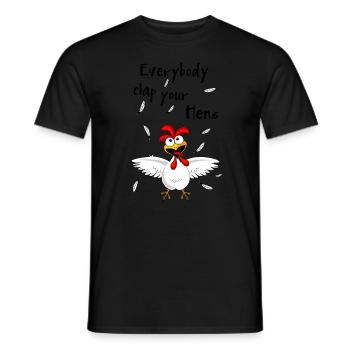 Everybody clap your hens - Männer T-Shirt - Schwarz - Vorne - AI Model Male 178 light (178cm)