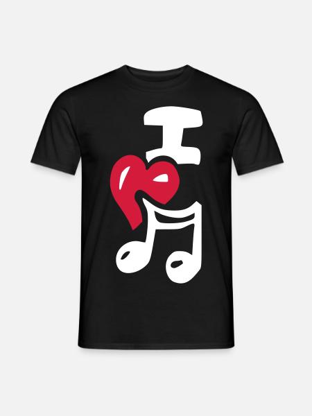 I love music - Men's T-Shirt - black