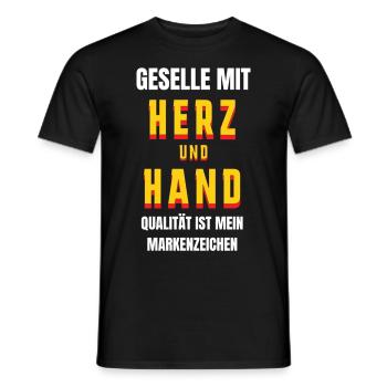 Gesellen Geselle Gesellenbrief Prüfung Handwerker - Männer T-Shirt - Schwarz - Vorne - AI Model Male 178 light (178cm)
