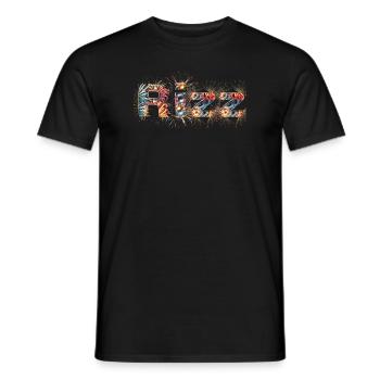 Rizz - Feuerwerk - Männer T-Shirt - Schwarz - Vorne - AI Model Male 178 light (178cm)