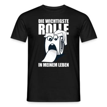 Rolle Klopapier Toilettenpapier Lustige Sprüche WC - Männer T-Shirt - Schwarz - Vorne - AI Model Male 178 light (178cm)