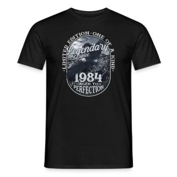 Legendary since 1984 - Men's T-Shirt - black - Front - AI Model Male 178 light (178cm)