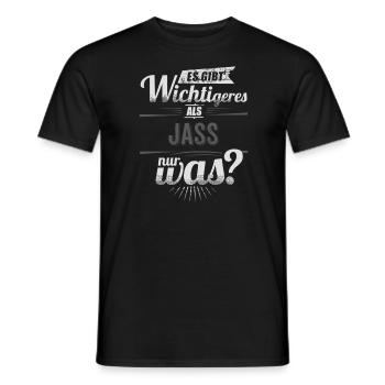 Es gibt wichtigeres als Jass - RAHMENLOS schwarz - Männer T-Shirt - Schwarz - Vorne - AI Model Male 178 light (178cm)