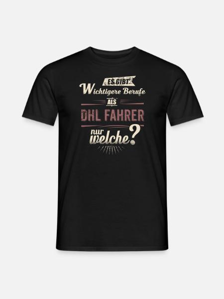 Wichtigere Berufe als - DHL Fahrer - rot retro - - Männer T-Shirt - Schwarz