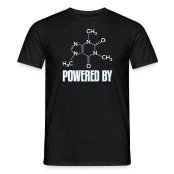 Powered By Caffeine Molecule Gift - Men's T-Shirt - black - Front - AI Model Male 178 light (178cm)