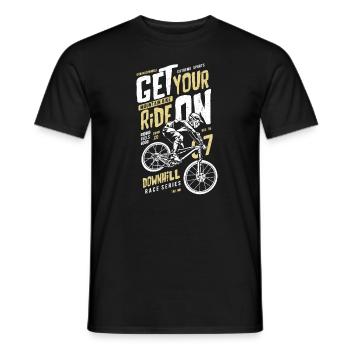 Downhill Bike - Männer T-Shirt - Schwarz - Vorne - AI Model Male 178 light (178cm)