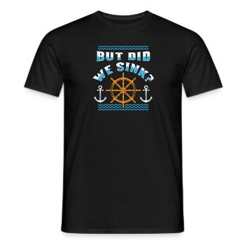 Cadeau drôle de chemise de bateau de bateau de croisière - T-shirt homme - noir - Devant - AI Model Male 178 light (178cm)
