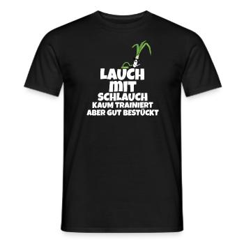 Lauch mit Schlauch Party Pumpen Fitness - Männer T-Shirt - Schwarz - Vorne - AI Model Male 178 light (178cm)