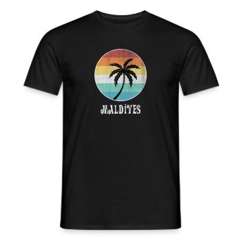 Maldives - T-shirt homme - noir - Devant - AI Model Male 178 light (178cm)