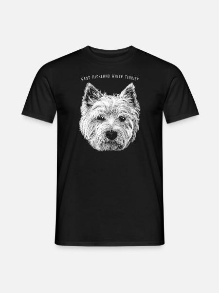 West Highland White Terrier 03 - T-shirt homme - noir