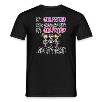 Polyamorie Polygamie Spruch Dreier Beziehung Liebe - Männer T-Shirt - Schwarz - Vorne - AI Model Male 178 light (178cm)