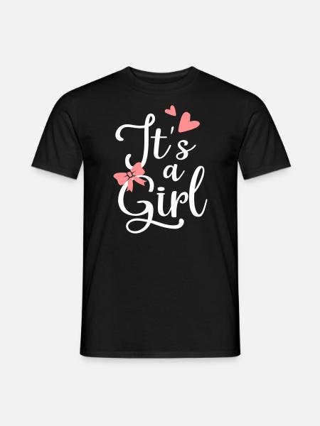 Es wird ein Mädchen Babyparty Baby Girl - Männer T-Shirt - Schwarz