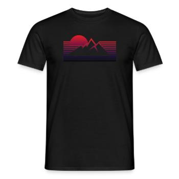 Sunshine Over The Rainbow Mountain - coloured - Men's T-Shirt - black - Front - AI Model Male 178 light (178cm)