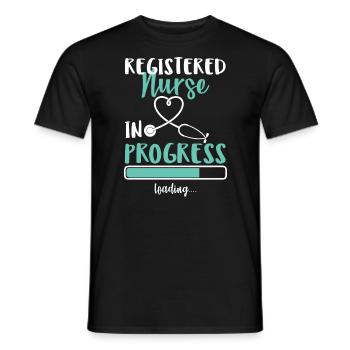 Infirmière autorisée en cours de chargement - T-shirt homme - noir - Devant - AI Model Male 178 light (178cm)