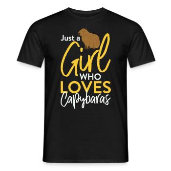 Motif Capibara pour les propriétaires de Capibara - T-shirt homme - noir - Devant - AI Model Male 178 light (178cm)