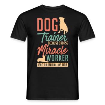 Dog education design for dog trainer Funny Sp - Men's T-Shirt - black - Front - AI Model Male 178 light (178cm)