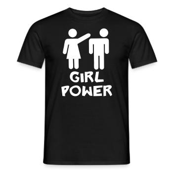 Girl Power - Männer T-Shirt - Schwarz - Vorne - AI Model Male 178 light (178cm)