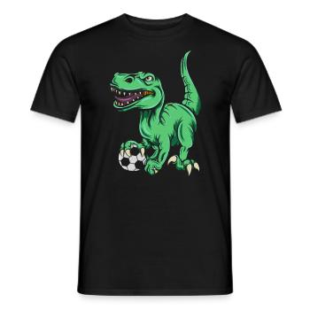 T-Rex Dinosaur Trex Dino Football - Men's T-Shirt - black - Front - AI Model Male 178 light (178cm)