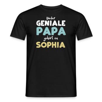 Dieser Geniale Papa Gehört Zu So... - Männer T-Shirt - Schwarz - Vorne - AI Model Male 178 light (178cm)