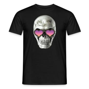 Love skull - Männer T-Shirt - Schwarz - Vorne - AI Model Male 178 light (178cm)