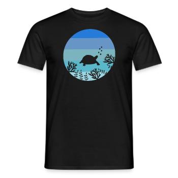 Créatures marines Océan Animal Cadeau Tortue - T-shirt homme - noir - Devant - AI Model Male 178 light (178cm)