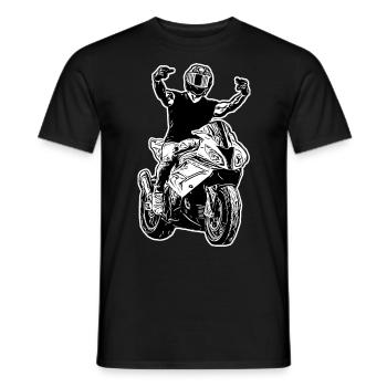Motorcycle Lifestyle / Motorcycle / Motorcycles biker - Men's T-Shirt - black - Front - AI Model Male 178 light (178cm)
