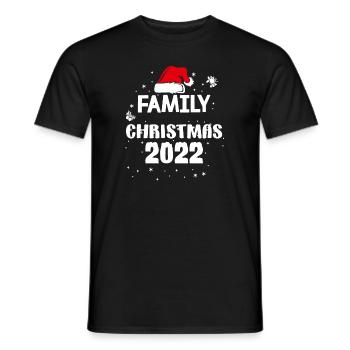 Noël en famille - T-shirt homme - noir - Devant - AI Model Male 178 light (178cm)
