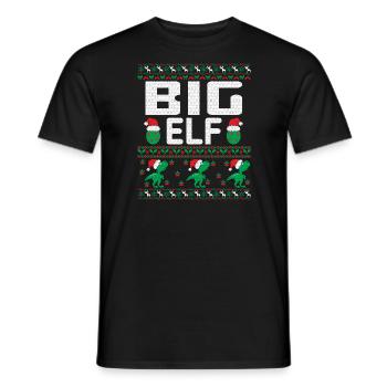 Tenue de Noël Big Elf - T-shirt homme - noir - Devant - AI Model Male 178 light (178cm)