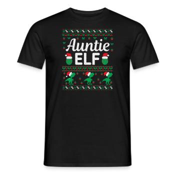Auntie Elf Outfit - Männer T-Shirt - Schwarz - Vorne - AI Model Male 178 light (178cm)