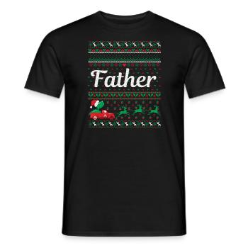 Father Christmas Time - Männer T-Shirt - Schwarz - Vorne - AI Model Male 178 light (178cm)