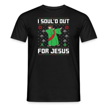 i soul´d out for Jesus - Männer T-Shirt - Schwarz - Vorne - AI Model Male 178 light (178cm)
