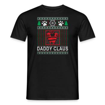 Daddy Claus Weihnachts-Outfit - Männer T-Shirt - Schwarz - Vorne - AI Model Male 178 light (178cm)