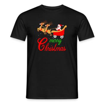Merry Christmas - Männer T-Shirt - Schwarz - Vorne - AI Model Male 178 light (178cm)