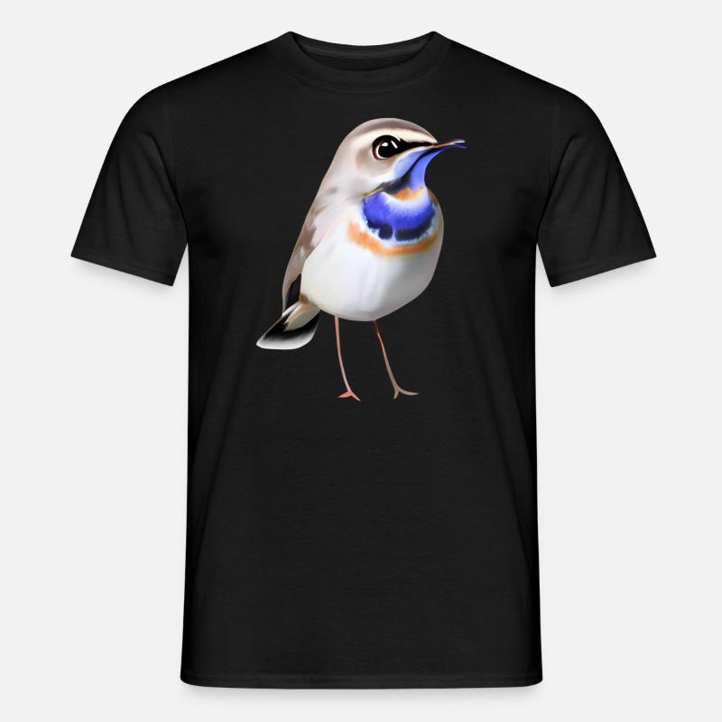 Blaukehlchen Vogel - Männer T-Shirt - Schwarz
