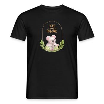 Aquarell Koala – Love my Mom - Männer T-Shirt - Schwarz - Vorne - AI Model Male 178 light (178cm)