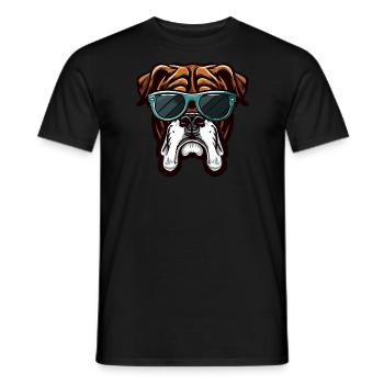 Boxer Dog the Explorer - Men's T-Shirt - black - Front - AI Model Male 178 light (178cm)