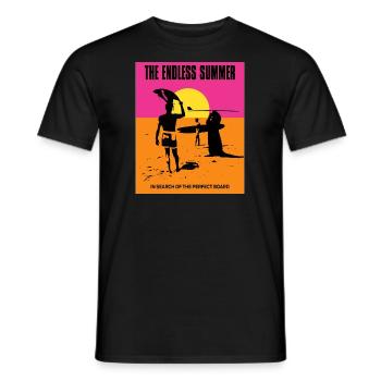 841 Surfing Endless Summer Stoked Otter 841 - Men's T-Shirt - black - Front - AI Model Male 178 light (178cm)