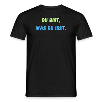 Du bist, was du isst - Männer T-Shirt - Schwarz - Vorne - AI Model Male 178 light (178cm)