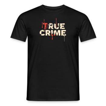 True Crime Podcast Obsessed Fest - Men's T-Shirt - black - Front - AI Model Male 178 light (178cm)