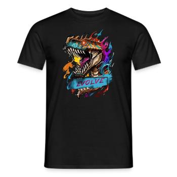 Évolution rugissante - T-shirt homme - noir - Devant - AI Model Male 178 light (178cm)