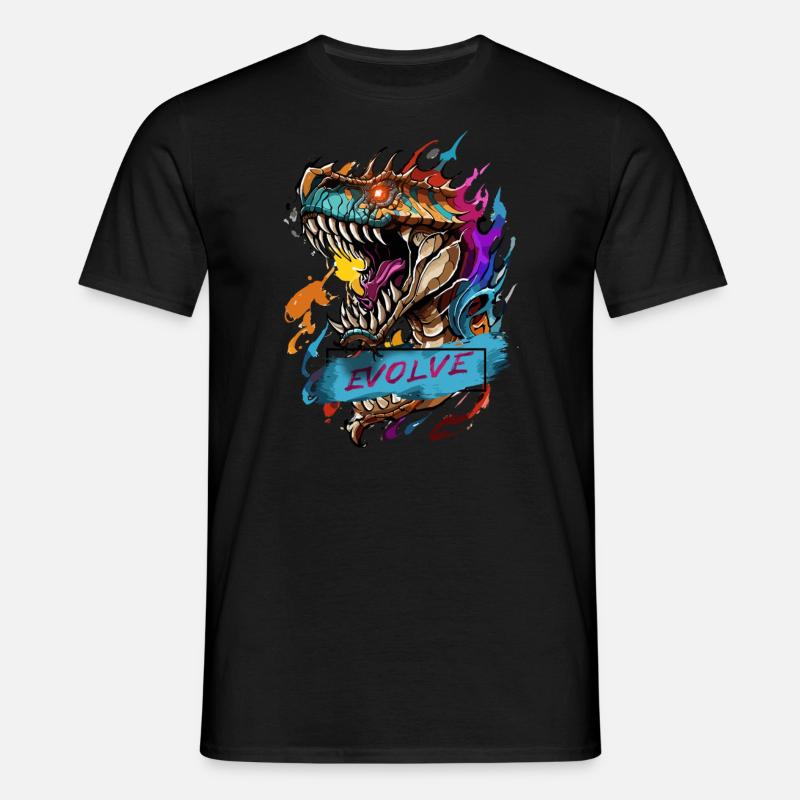 Roaring Evolution - Men's T-Shirt - black
