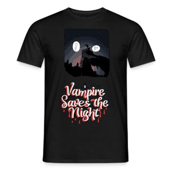 Style de découpe comique - Vampire sauve la nuit - T-shirt homme - noir - Devant - AI Model Male 178 light (178cm)