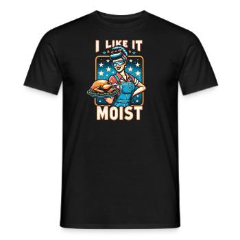 I Like It Moist Thanksgiving Costume Turkey Day - Men's T-Shirt - black - Front - AI Model Male 178 light (178cm)