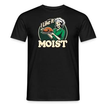 I Like It Moist Thanksgiving Costume Turkey Day - Men's T-Shirt - black - Front - AI Model Male 178 light (178cm)