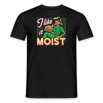 I Like It Moist Thanksgiving Costume Turkey Day - Men's T-Shirt - black - Front - AI Model Male 178 light (178cm)